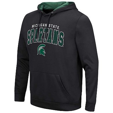 Men's Colosseum Black Michigan State Spartans ResistanceÂ Pullover Hoodie