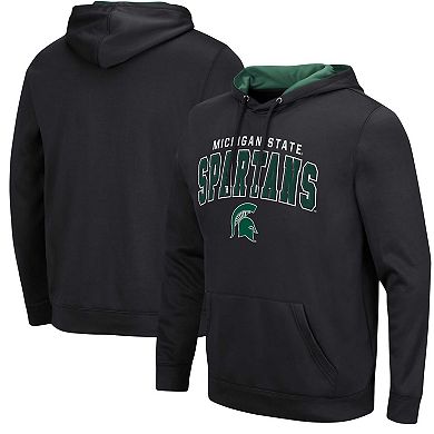 Men's Colosseum Black Michigan State Spartans ResistanceÂ Pullover Hoodie