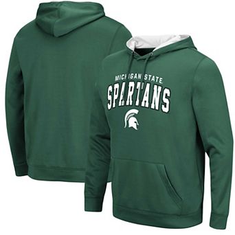 Men's Colosseum Green Michigan State Spartans Resistance Pullover Hoodie