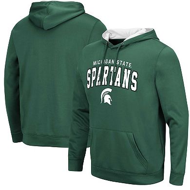 Men's Colosseum Green Michigan State Spartans Resistance Pullover Hoodie