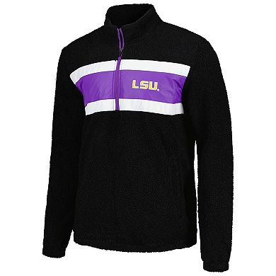 Men's G-III Sports by Carl Banks Black LSU Tigers Pinch Runner Half-Zip Top