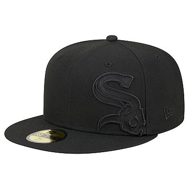 Men's New Era Black Chicago White Sox Satin Peek 59FIFTY Fitted Hat