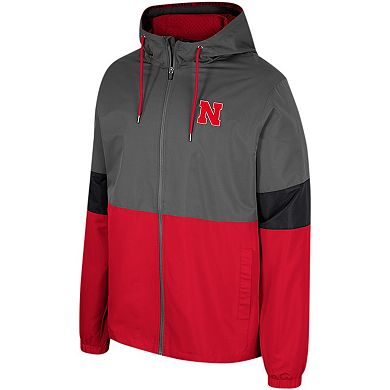 Men's Colosseum Charcoal Nebraska Huskers Miles Full-Zip Jacket