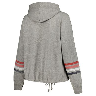 Women's '47 Heather Gray New England Patriots Plus Size Upland Bennett Pullover Hoodie