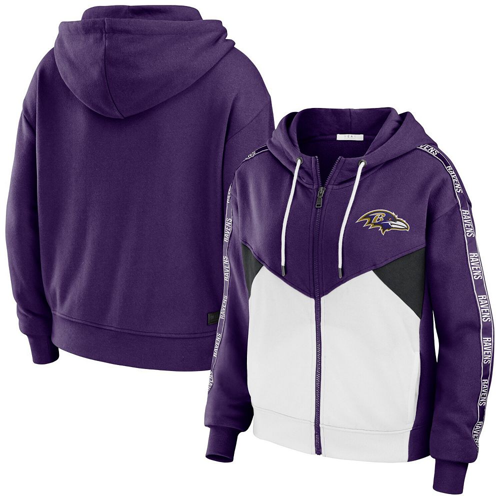 Women's WEAR by Erin Andrews Purple/White Baltimore Ravens Color-Block ...