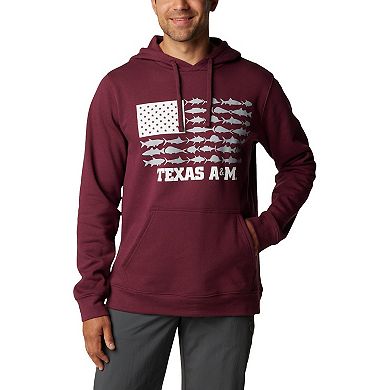 Men's Columbia Maroon Texas A&M Aggies PFG Fish Flag II Pullover Hoodie