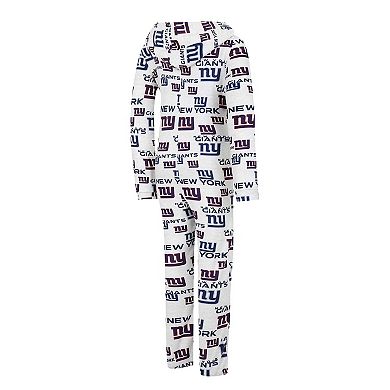 Women's Concepts Sport  Cream New York Giants Docket Hoodie Full-Zip Union Suit