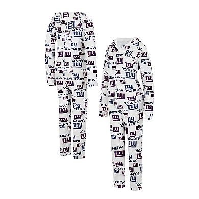 Women's Concepts Sport  Cream New York Giants Docket Hoodie Full-Zip Union Suit