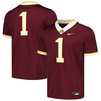 Men's Nike #1 Maroon Minnesota Golden Gophers Untouchable Football Replica Jersey
