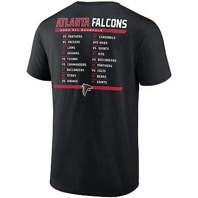 Men's Fanatics Branded Black/White Atlanta Falcons Two-Pack 2023 Schedule T-Shirt Combo Set
