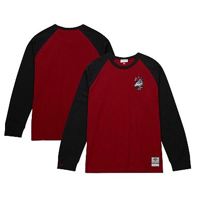 Men's Mitchell & Ness Garnet South Carolina Gamecocks Legendary Slub Raglan Long Sleeve T-Shirt