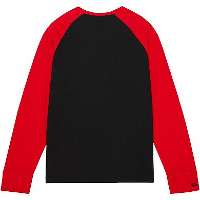 Men's Mitchell & Ness Black Ohio State Buckeyes Legendary Slub Raglan Long Sleeve T-Shirt