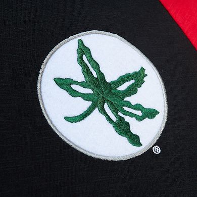 Men's Mitchell & Ness Black Ohio State Buckeyes Legendary Slub Raglan Long Sleeve T-Shirt