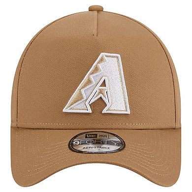 Men's New Era Khaki Arizona Diamondbacks A-Frame 9FORTY Adjustable Hat