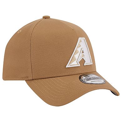 Men's New Era Khaki Arizona Diamondbacks A-Frame 9FORTY Adjustable Hat