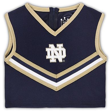 Girls Toddler Navy Notre Dame Fighting Irish Two-Piece Cheer Top & Skirt Set