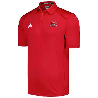 Men's adidas Red Miami University RedHawks Classic AEROREADY Polo