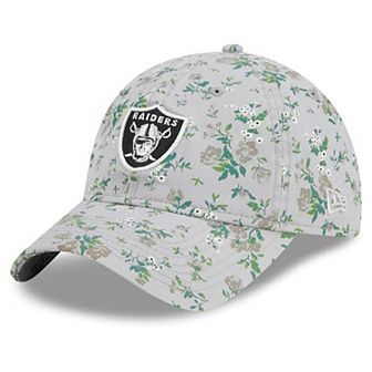 Girls Youth New Era Gray Las Vegas Raiders Bouquet 9TWENTY Adjustable Hat