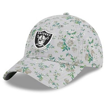 Girls Youth New Era Gray Las Vegas Raiders Bouquet 9TWENTY Adjustable Hat