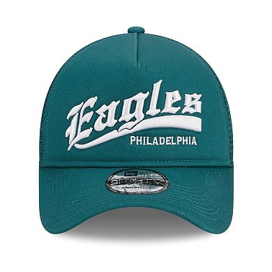 Men's New Era Midnight Green Philadelphia Eagles Caliber Trucker 9FORTY Adjustable Hat