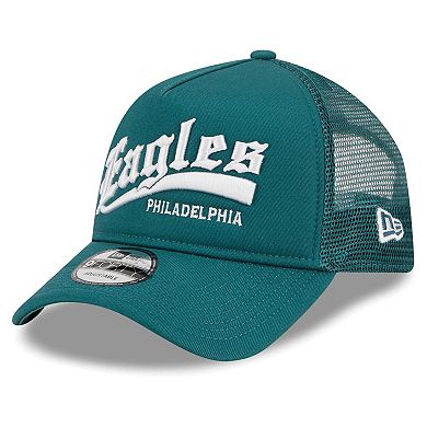 Men's New Era Midnight Green Philadelphia Eagles Caliber Trucker 9FORTY Adjustable Hat