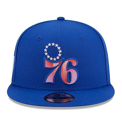 Men's New Era Royal Philadelphia 76ers Gradient Undervisor 9FIFTY SnapbackÂ Hat