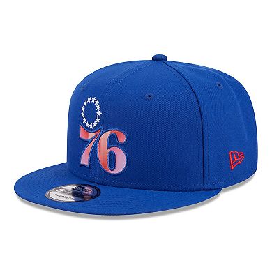 Men's New Era Royal Philadelphia 76ers Gradient Undervisor 9FIFTY SnapbackÂ Hat