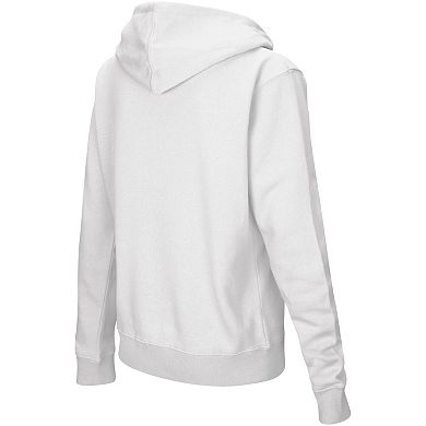 Women's Colosseum  White Indiana Hoosiers Arched Name Full-Zip Hoodie