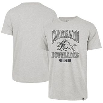 Men's '47 Heather Gray Colorado Buffaloes 1876 Line Press Franklin T-Shirt