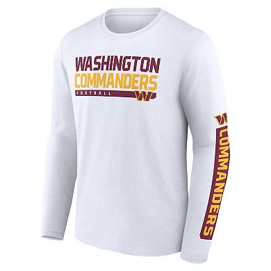 Men's Fanatics Branded Burgundy/White Washington Commanders Two-Pack 2023 Schedule T-Shirt Combo Set