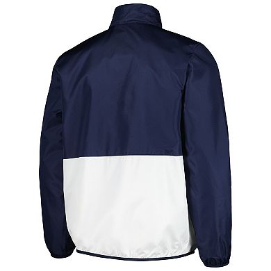 Men's G-III Sports by Carl Banks Navy West Virginia Mountaineers Cornerman Half-Zip Top