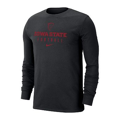 Men's Nike  Black Iowa State Cyclones Changeover Performance Long Sleeve T-Shirt