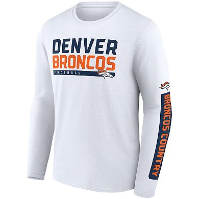 Men's Fanatics Branded Navy/White Denver Broncos Two-Pack 2023 Schedule T-Shirt Combo Set