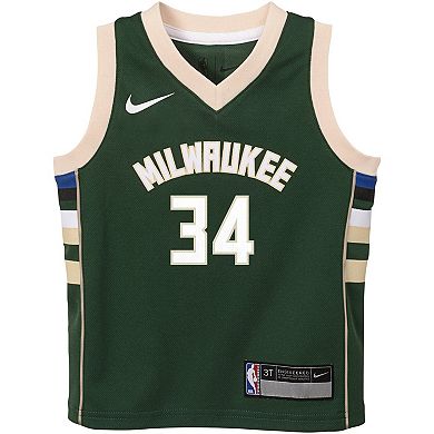 Toddler Nike Giannis Antetokounmpo Green Milwaukee Bucks Swingman Player Jersey - Icon Edition