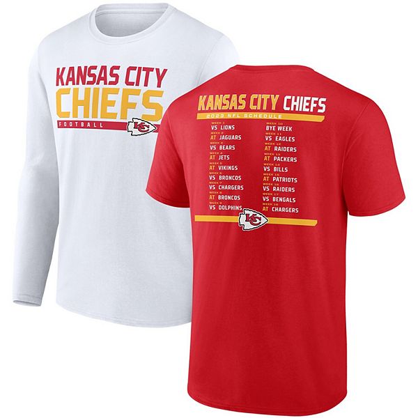 Men's Fanatics Branded Red/White Kansas City Chiefs Two-Pack 2023 ...