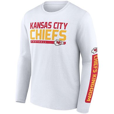 Men's Fanatics Branded Red/White Kansas City Chiefs Two-Pack 2023 Schedule T-Shirt Combo Set