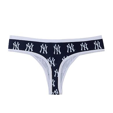 Women's Concepts Sport Navy New York Yankees 2-Pack Allover Print Knit Thong Set