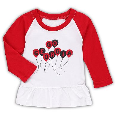 Wes And Willy Ncaa Infant Girls Ruffle Raglan Set Wes Willy