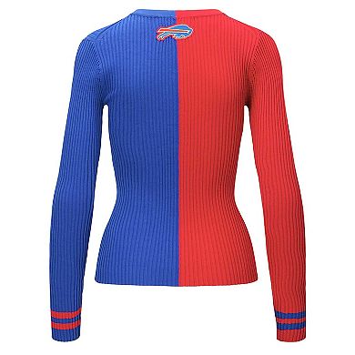 Women's STAUD Red/Royal Buffalo Bills Cargo Sweater