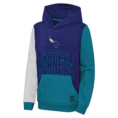 Youth Purple Charlotte Hornets Rim Shot Pullover Hoodie