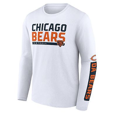 Men's Fanatics Branded Navy/White Chicago Bears Two-Pack 2023 Schedule T-Shirt Combo Set