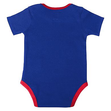 Infant Royal/Red/Gray Philadelphia 76ers Bank Shot Bodysuit, Hoodie T-Shirt & Shorts Set