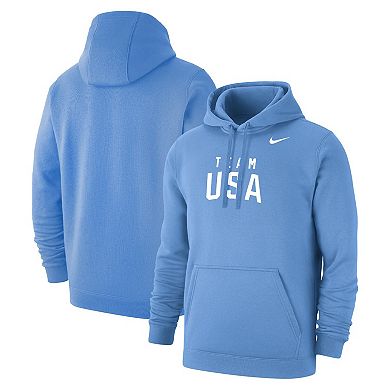 Men's Nike Light Blue Team USA Fleece Pullover Hoodie