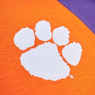 Men's Mitchell & Ness Orange Clemson Tigers Legendary Slub Raglan Long Sleeve T-Shirt