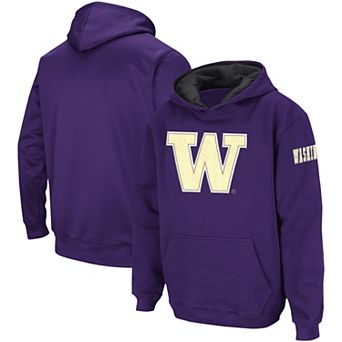 Youth Colosseum Purple Washington Huskies Big Logo Pullover Hoodie