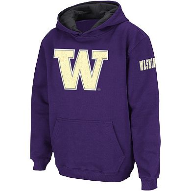 Youth Colosseum Purple Washington Huskies Big Logo Pullover Hoodie