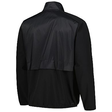 Men's adidas Black ECU Pirates Sideline AEROREADY Raglan Quarter-Zip Jacket