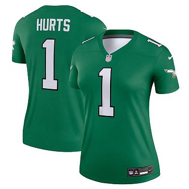 Women's Nike Jalen Hurts Kelly Green Philadelphia Eagles Alternate Legend Player Jersey