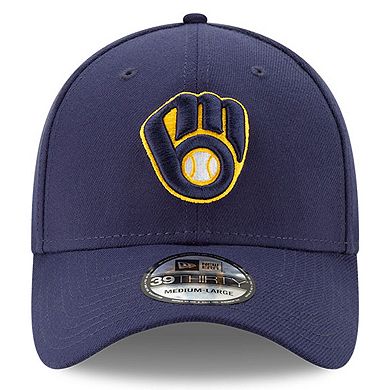 Men's New Era Navy Milwaukee Brewers 2023 Postseason 39THIRTY Flex Hat