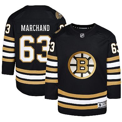 Youth Brad Marchand Black Boston Bruins 100th Anniversary Premier Player Jersey